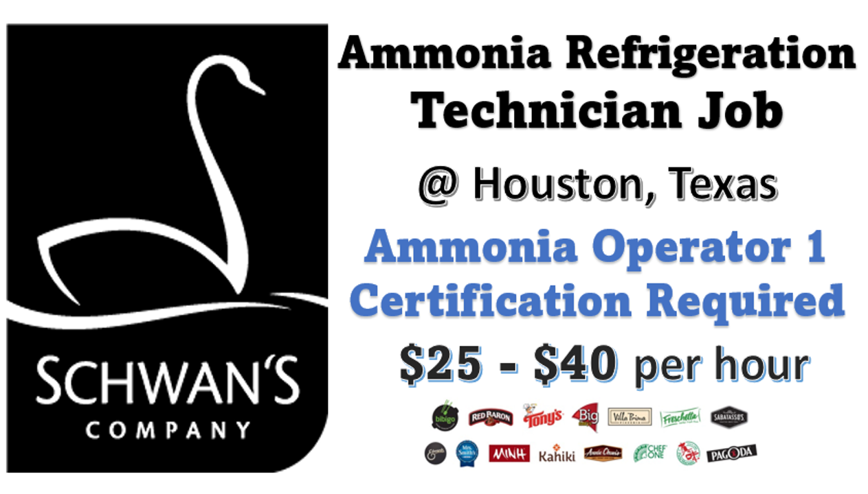 Ammonia Refrigeration Technician Job Houston Texa
