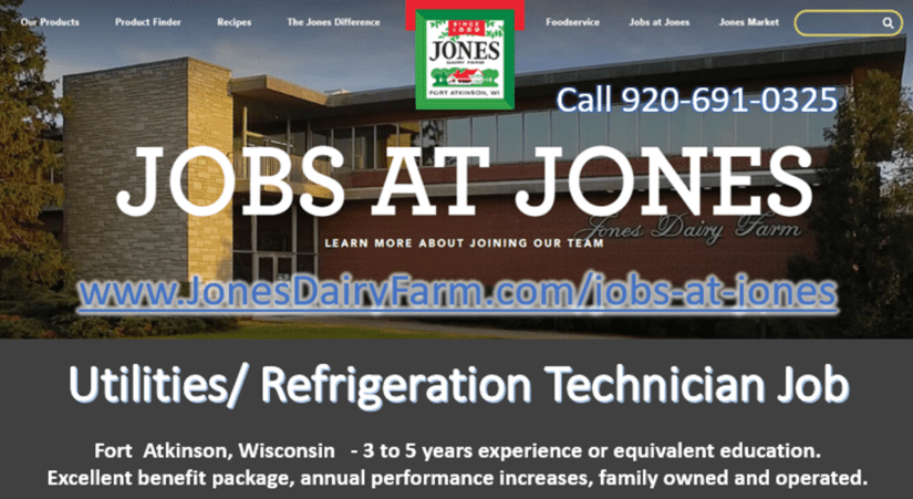 Utilities / Refrigeration Technician Job @ Wisconsin