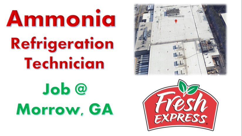 Ammonia Refrigeration Technician Job @ Morrow, Georgia