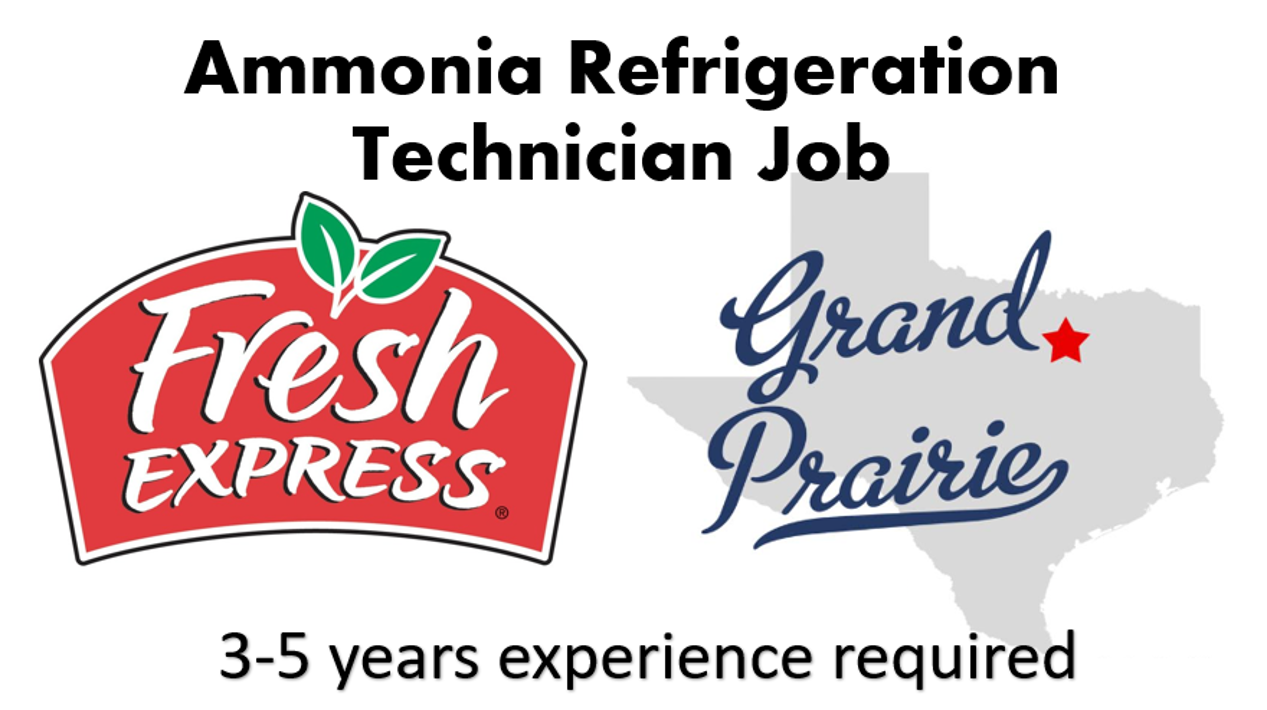 Job Postings / Ammonia / NH3 / R717 → Refrigeration