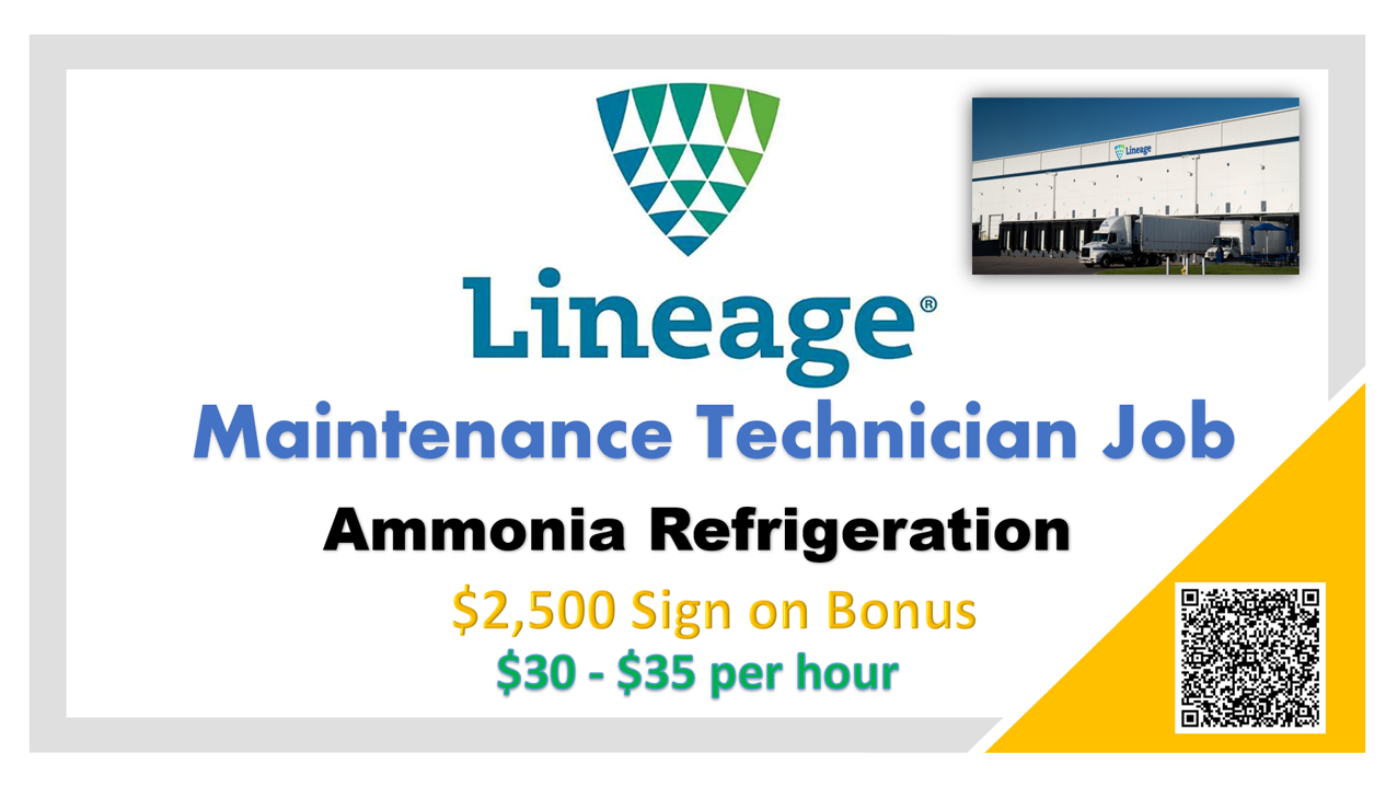 Job Postings / Ammonia / NH3 / R717 → Refrigeration