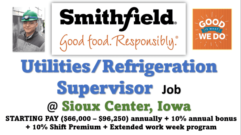 Utility / Refrigeration Supervisor Job