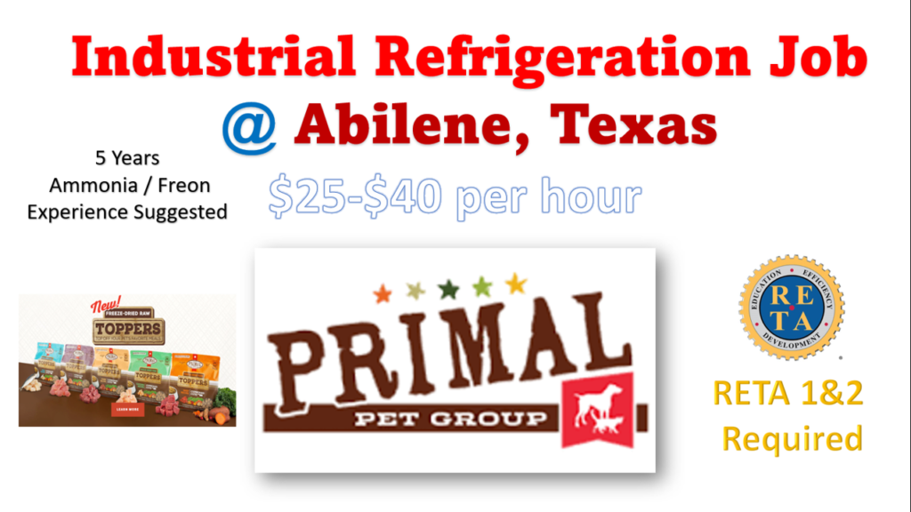 Job Primal Pet Group → Ammonia Refrigeration Training Solutions