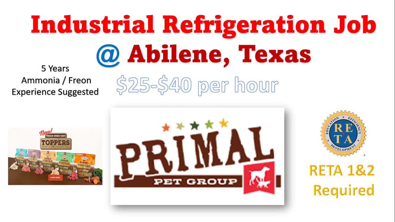 Job Primal Pet Group → Ammonia Refrigeration Training Solutions ARTS PSM / RMP