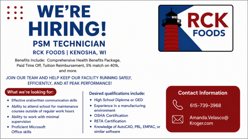 PSM TECHNICIAN Job at Wisconsin