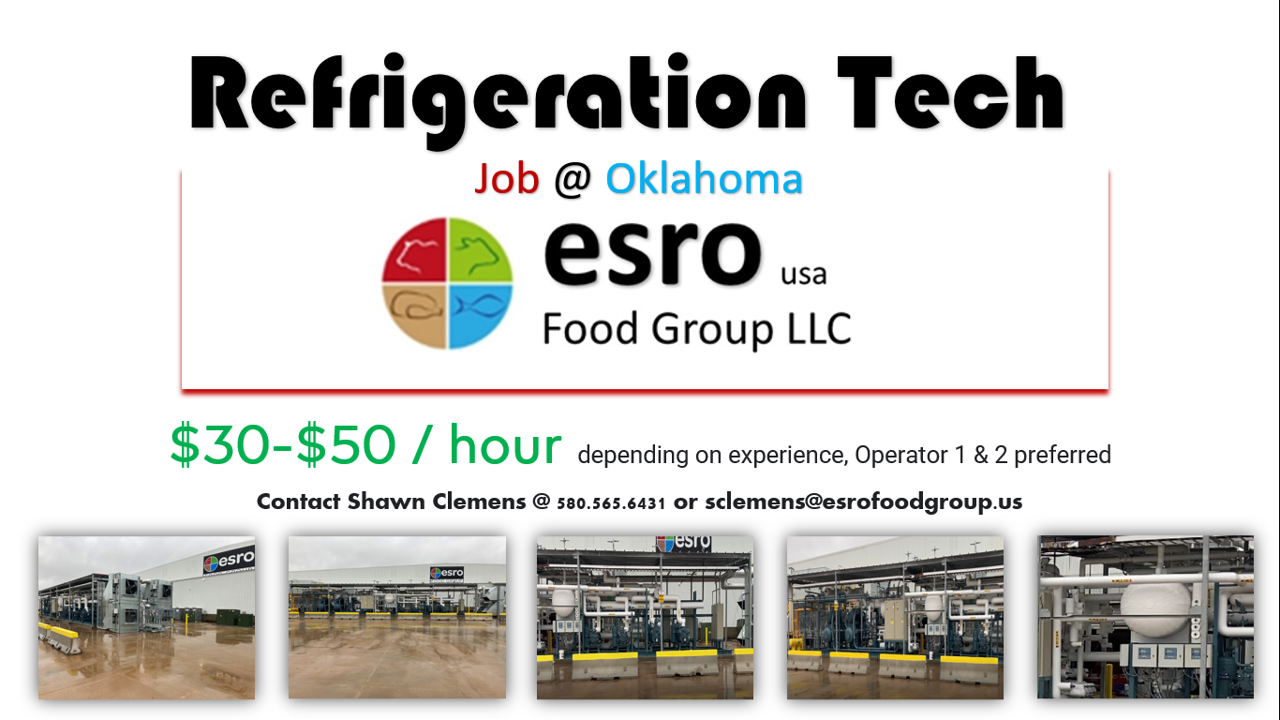 Refrigeration Tech Job Oklahoma → Ammonia Refrigeration