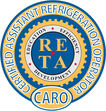 A seal that says certified assistant refrigeration operator