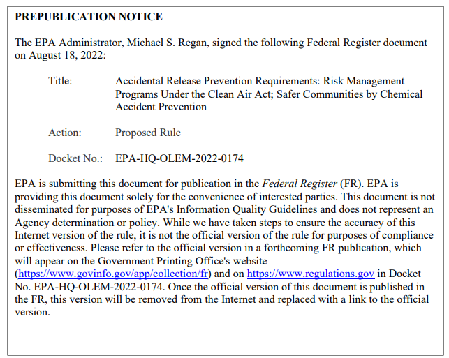 Ammonia Refrigeration – EPA’s RMP & Executive Order 13990